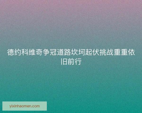 德约科维奇争冠道路坎坷起伏挑战重重依旧前行
